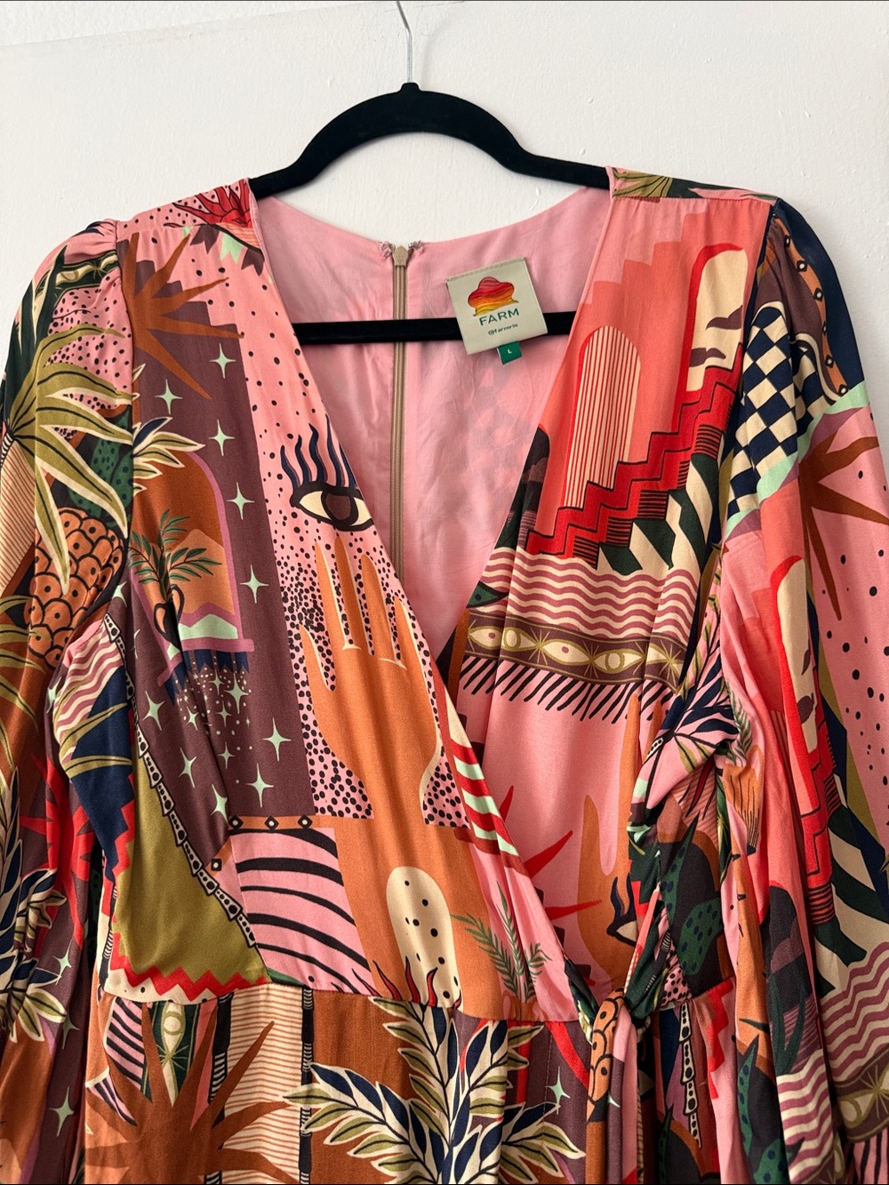 FARM Rio Pink Multi Mystical 🍃Print Jumpsuit - Picture 5 of 15